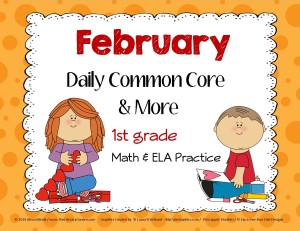 February Common Core & More 1st Grade COVER