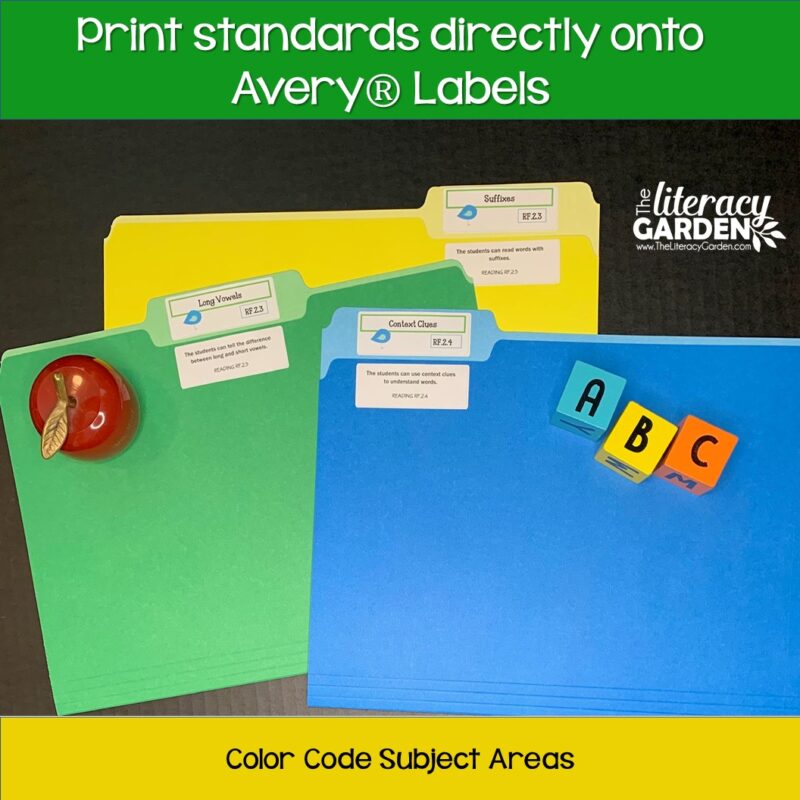 common core standards 2nd grade labels